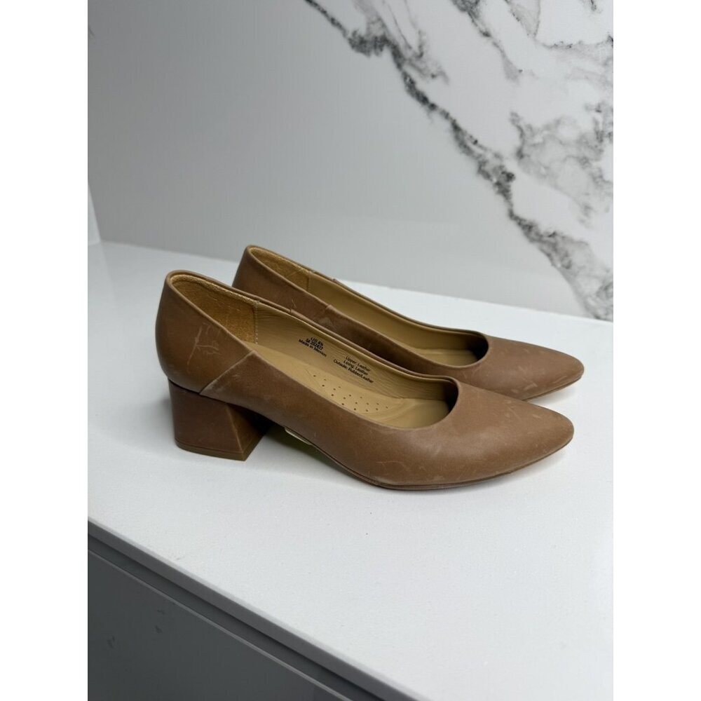 Nisolo Fiorela Brown Block Heel Pumps